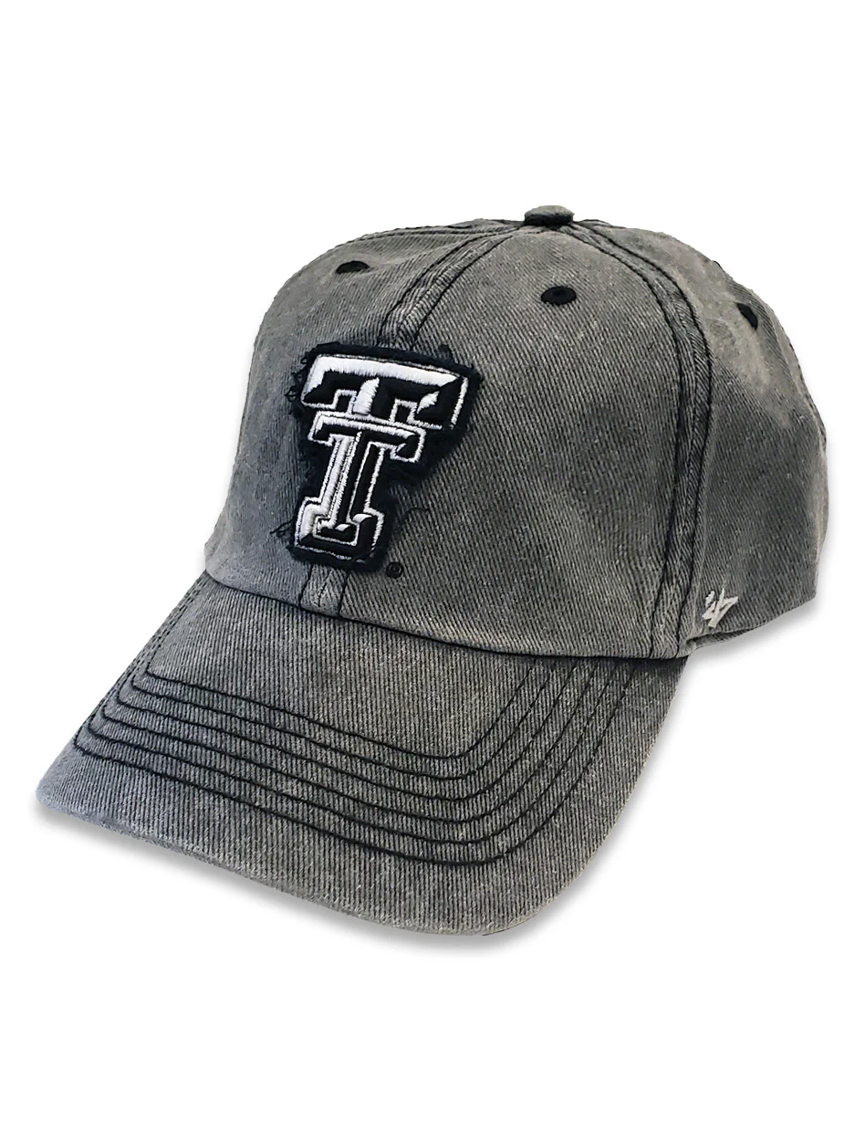47 Brand Distressed Double T "Esker" Washed Denim Adj. Cap
