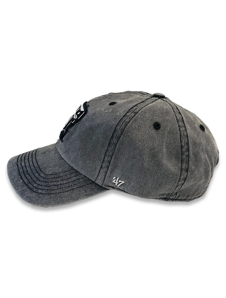 47 Brand Distressed Double T "Esker" Washed Denim Adj. Cap - Image 2