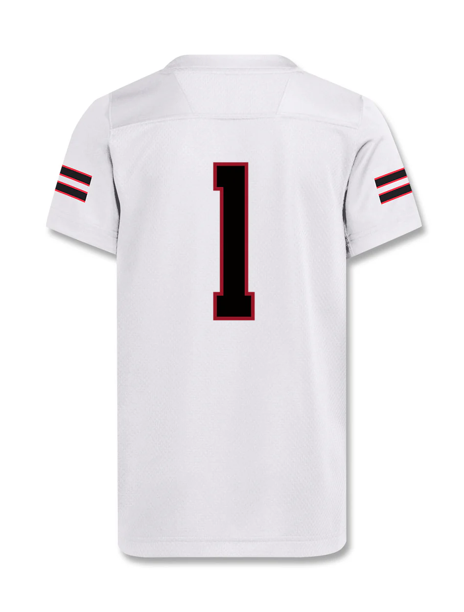 Adidas Texas Tech #1 Youth Replica Jersey - Image 6