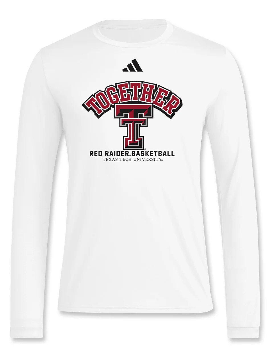 Adidas Texas Tech 2025 "Shooting Shirt" Long Sleeve T-Shirt