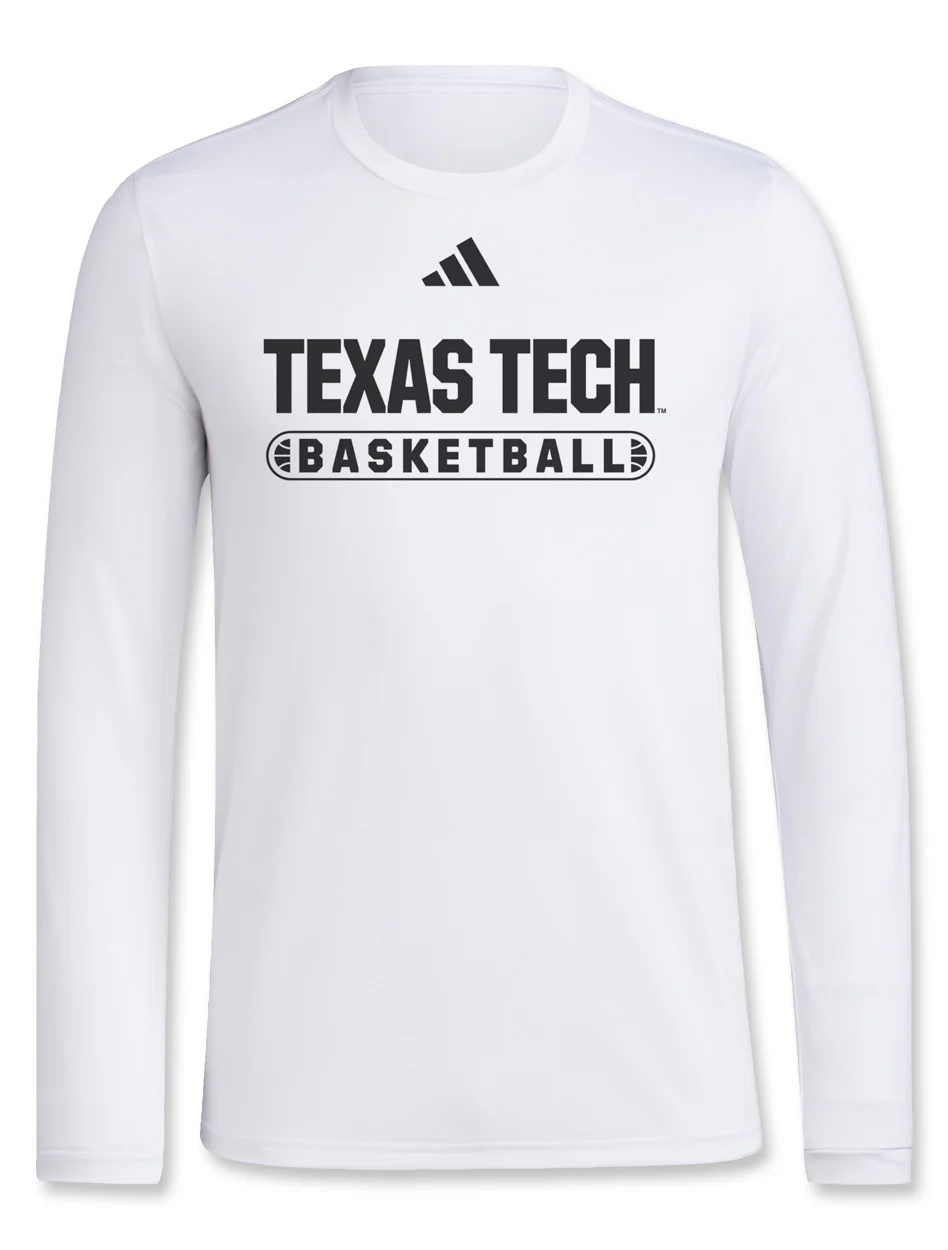 Adidas Texas Tech "Basketball Pill" Long Sleeve T-Shirt