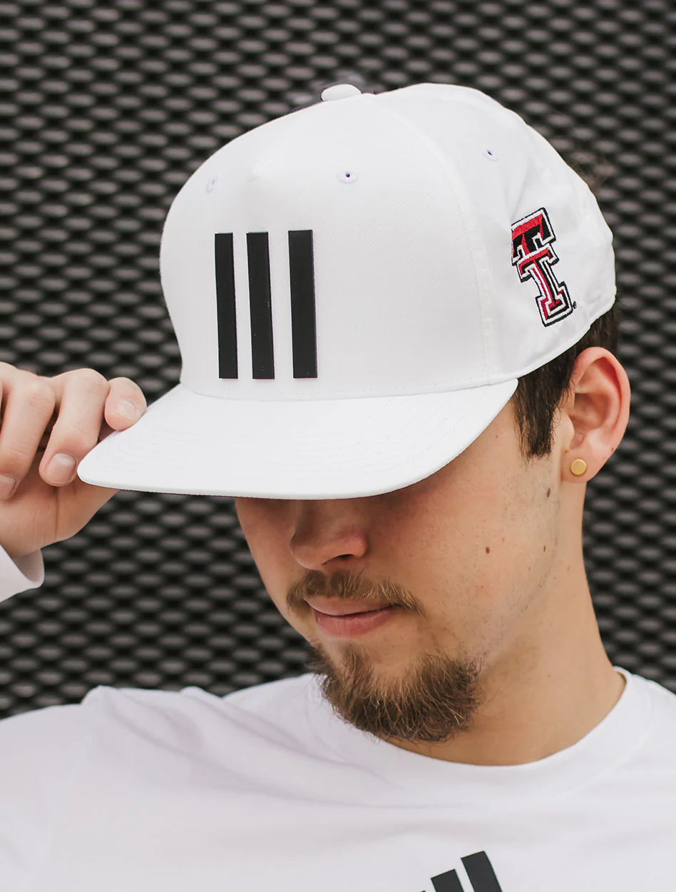 Adidas Texas Tech Double T Tour 3 Stripe Hat - Image 4