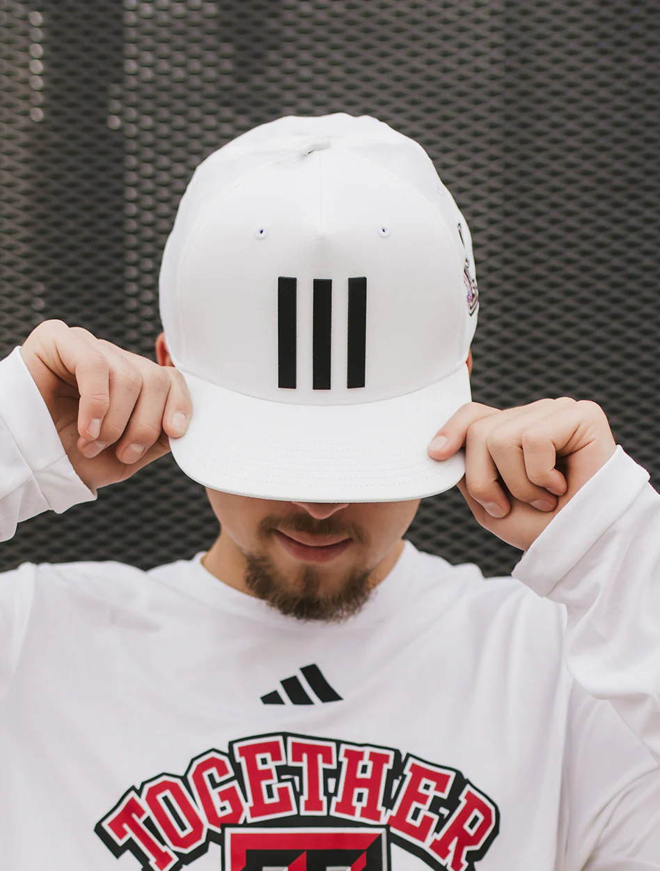 Adidas Texas Tech Double T Tour 3 Stripe Hat - Image 5