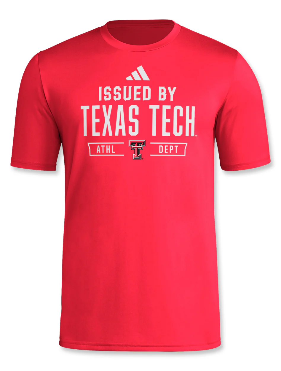 Adidas Texas Tech Fall 2025 "Team Issued" Short Sleeve T-Shirt