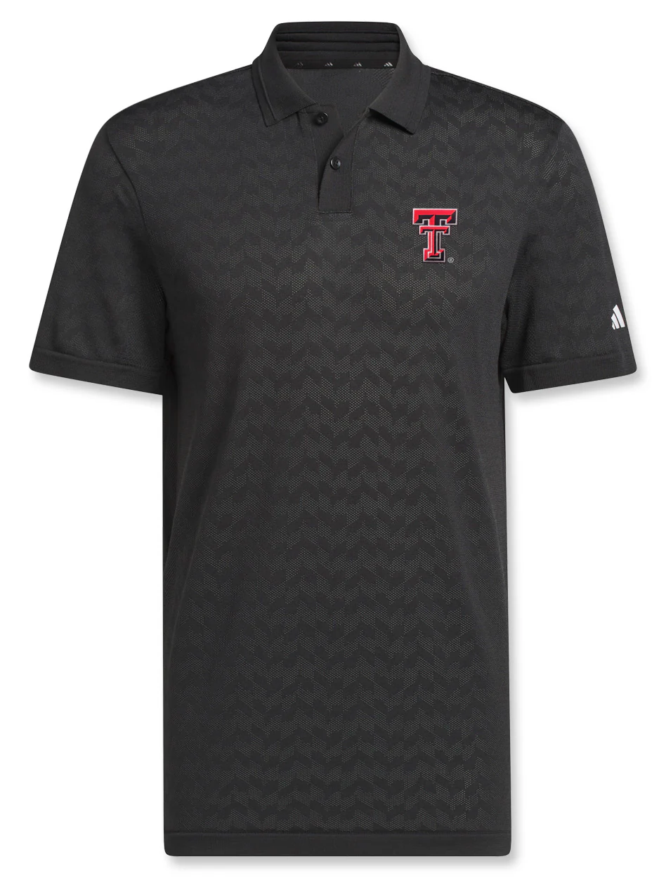 Adidas Texas Tech Golf "Driver" Tour Seamless Polo