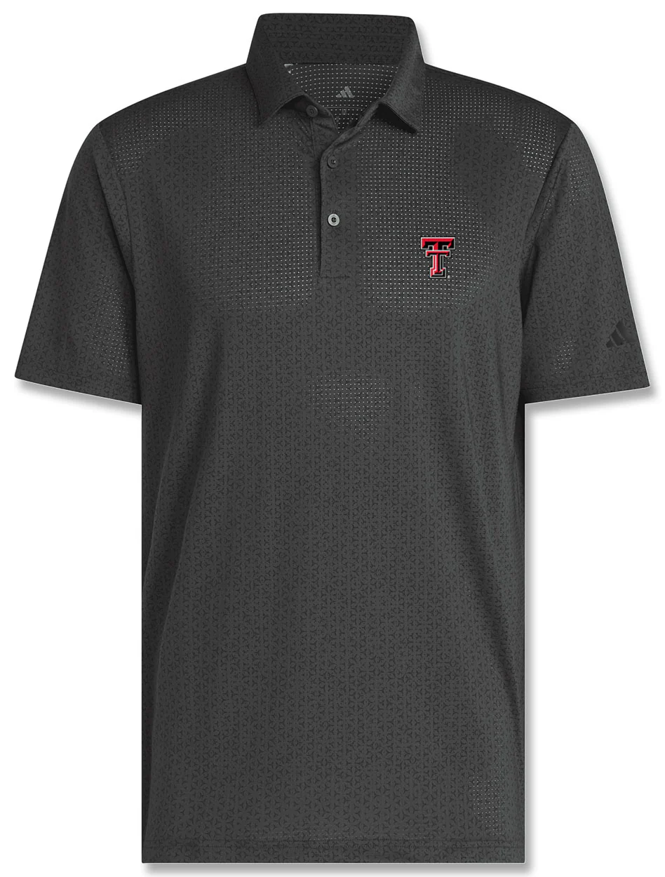 Adidas Texas Tech Golf "Gutty" Ultimate Mesh Print Polo