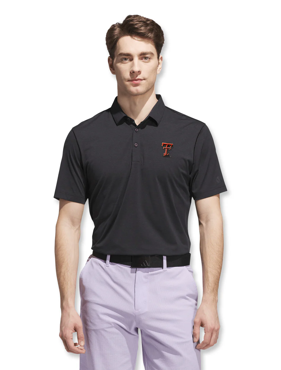 Adidas Texas Tech Golf "Longshot" Elevated Twist Knit Polo - Image 2