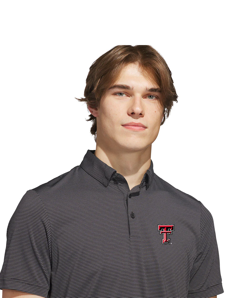 Adidas Texas Tech Golf "Sunningdale" Utimate Pencil Stripe Polo - Image 2