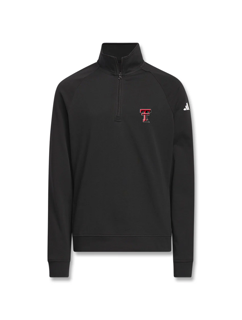 Adidas Texas Tech Golf Youth 1/4 Zip Layer Top