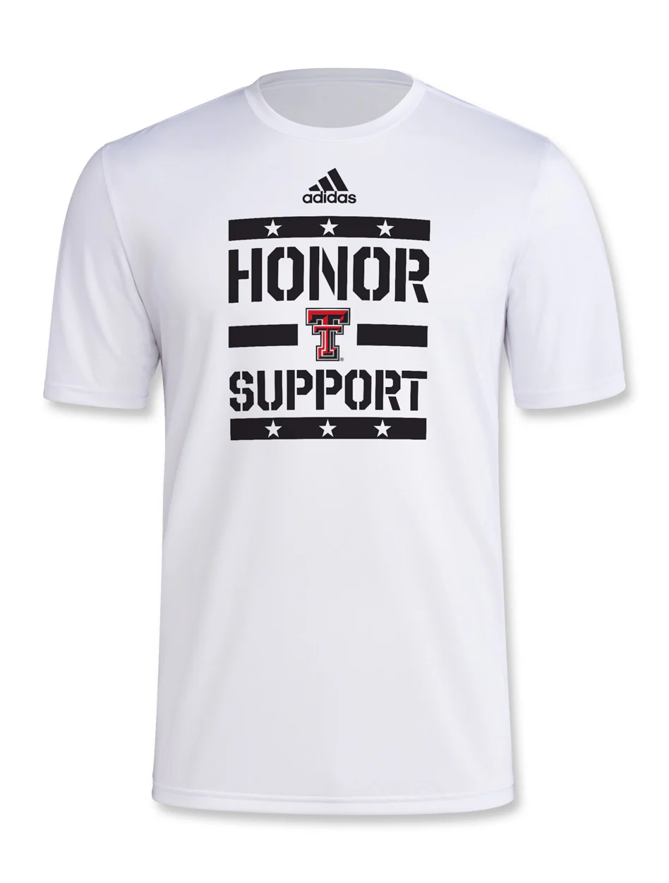 **Adidas Texas Tech "Honor and Support" 2024 T-Shirt