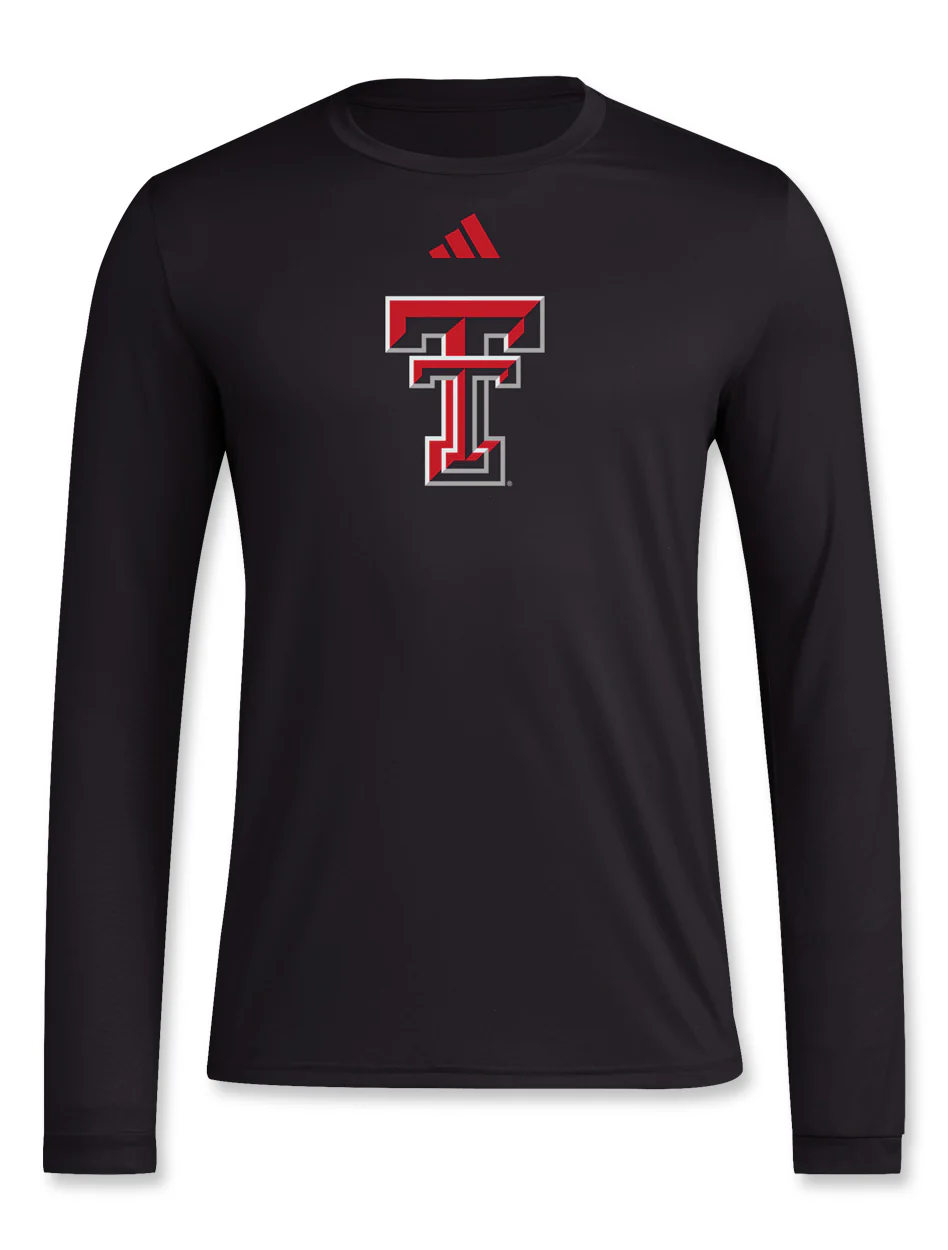 Adidas Texas Tech "Locker Double T Logo" 2024 Long Sleeve T-Shirt - Image 3