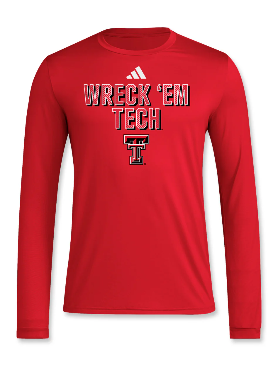 Adidas Texas Tech "Locker Our Slogan" 2024 Long Sleeve T-Shirt - Image 3