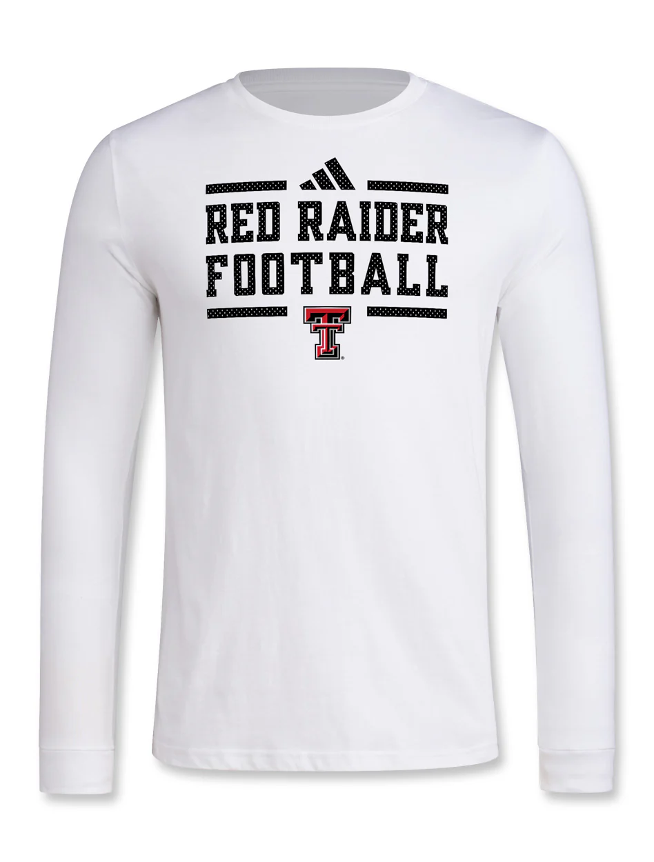Adidas Texas Tech "Locker Practice Football" 2024 Long Sleeve T-Shirt