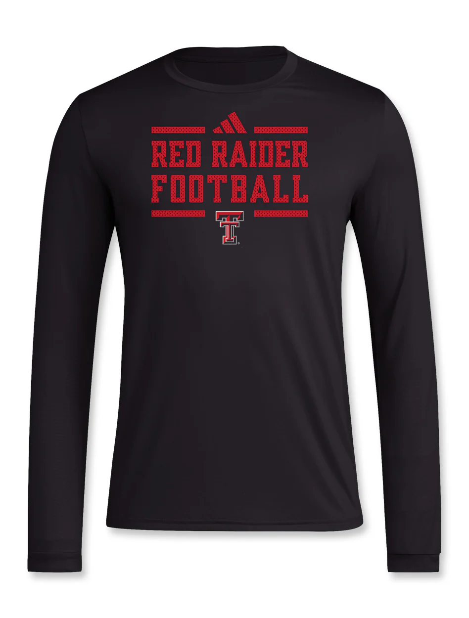 Adidas Texas Tech "Locker Practice Football" 2024 Long Sleeve T-Shirt - Image 2