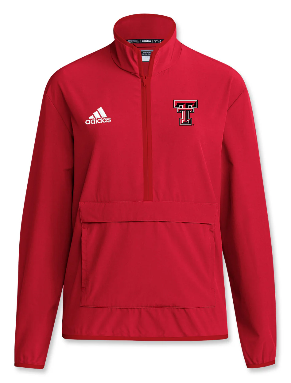 Adidas Texas Tech "Locker Room" Sideline 2024 Woven Quarter Zip - Image 3