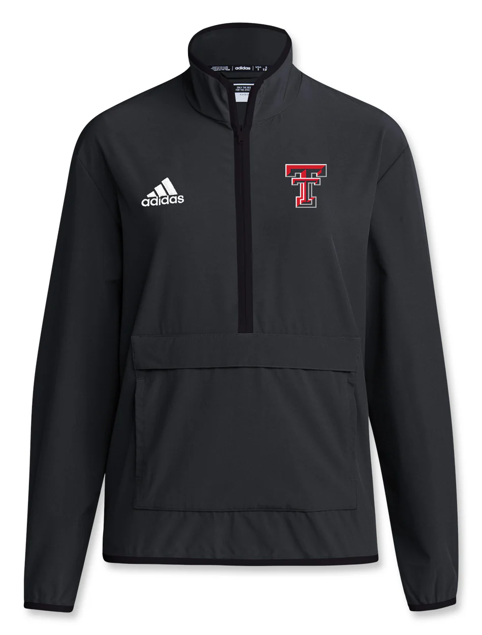 Adidas Texas Tech "Locker Room" Sideline 2024 Woven Quarter Zip - Image 5