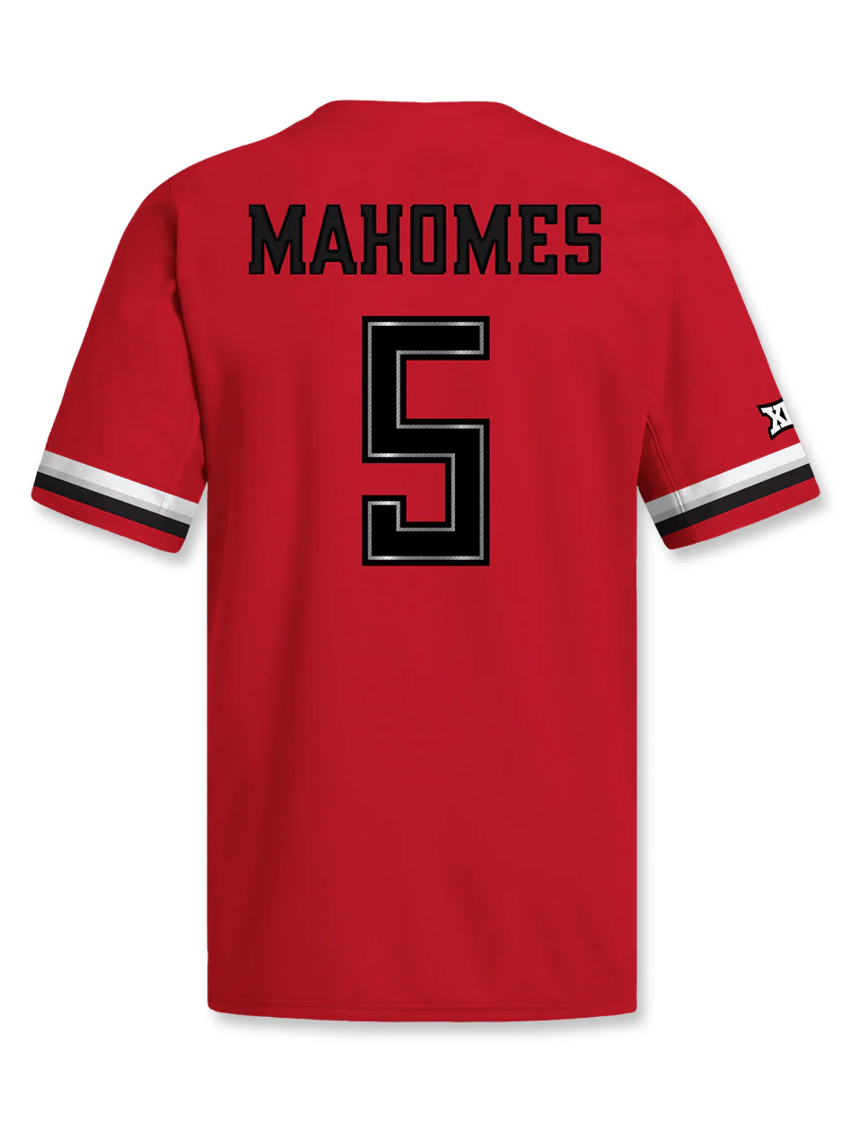 Adidas Texas Tech "Mahomes Lightning" Baseball Jersey (mjr-165) - Image 4