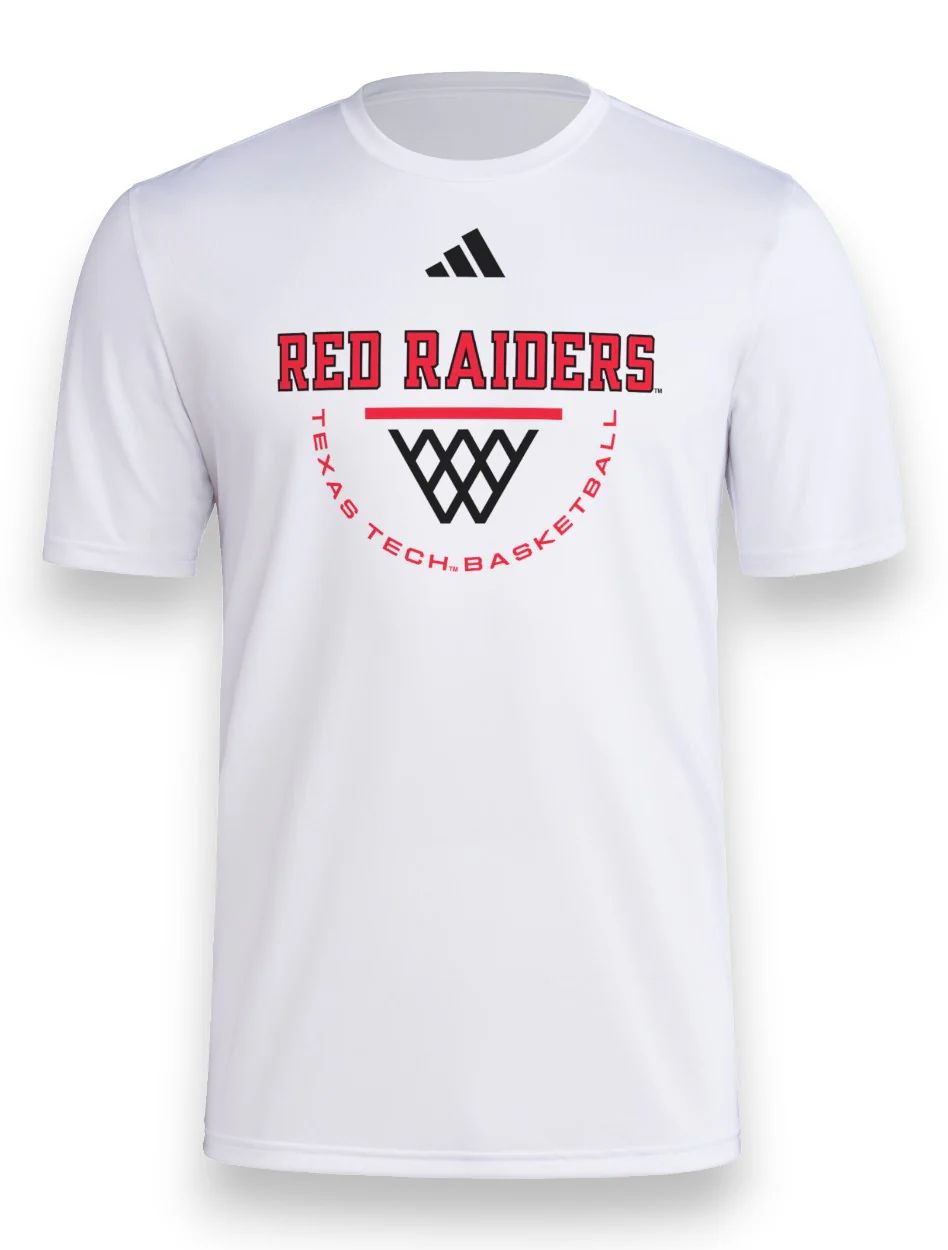 Adidas Texas Tech "Net Arch" Short Sleeve White T-Shirt (mts1582)