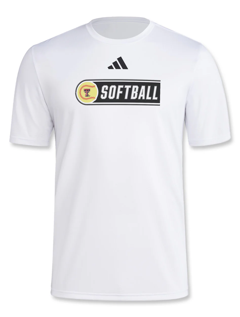 Adidas Texas Tech "Softball Stripe" Short Sleeve T-Shirt