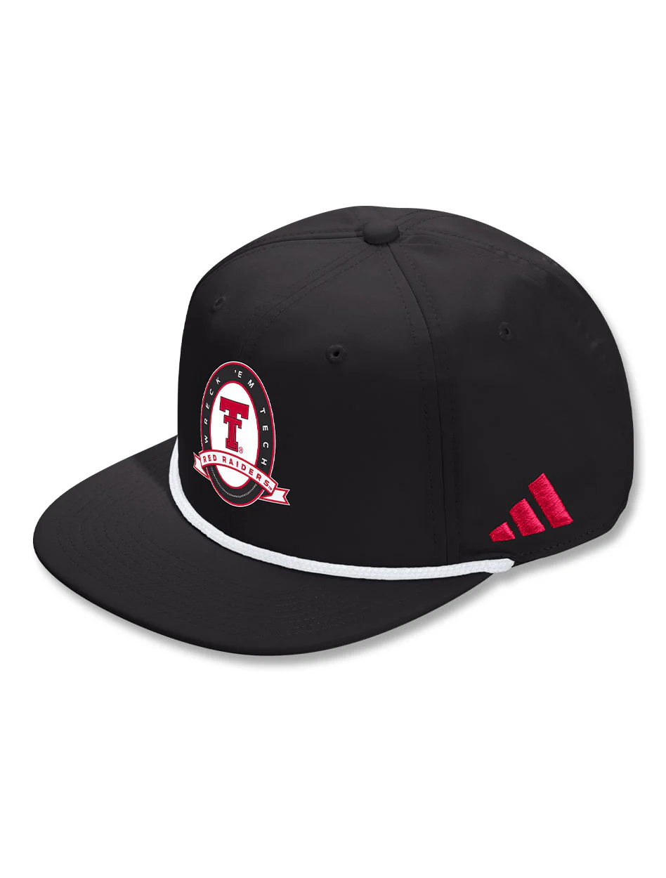 Adidas Texas Tech "Vintage Rope" Leather Adjustable Hat