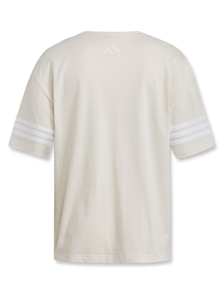 Adidas Texas Tech Women's 3 Stripe Red Raiders Short Sleeve Tee - Image 2