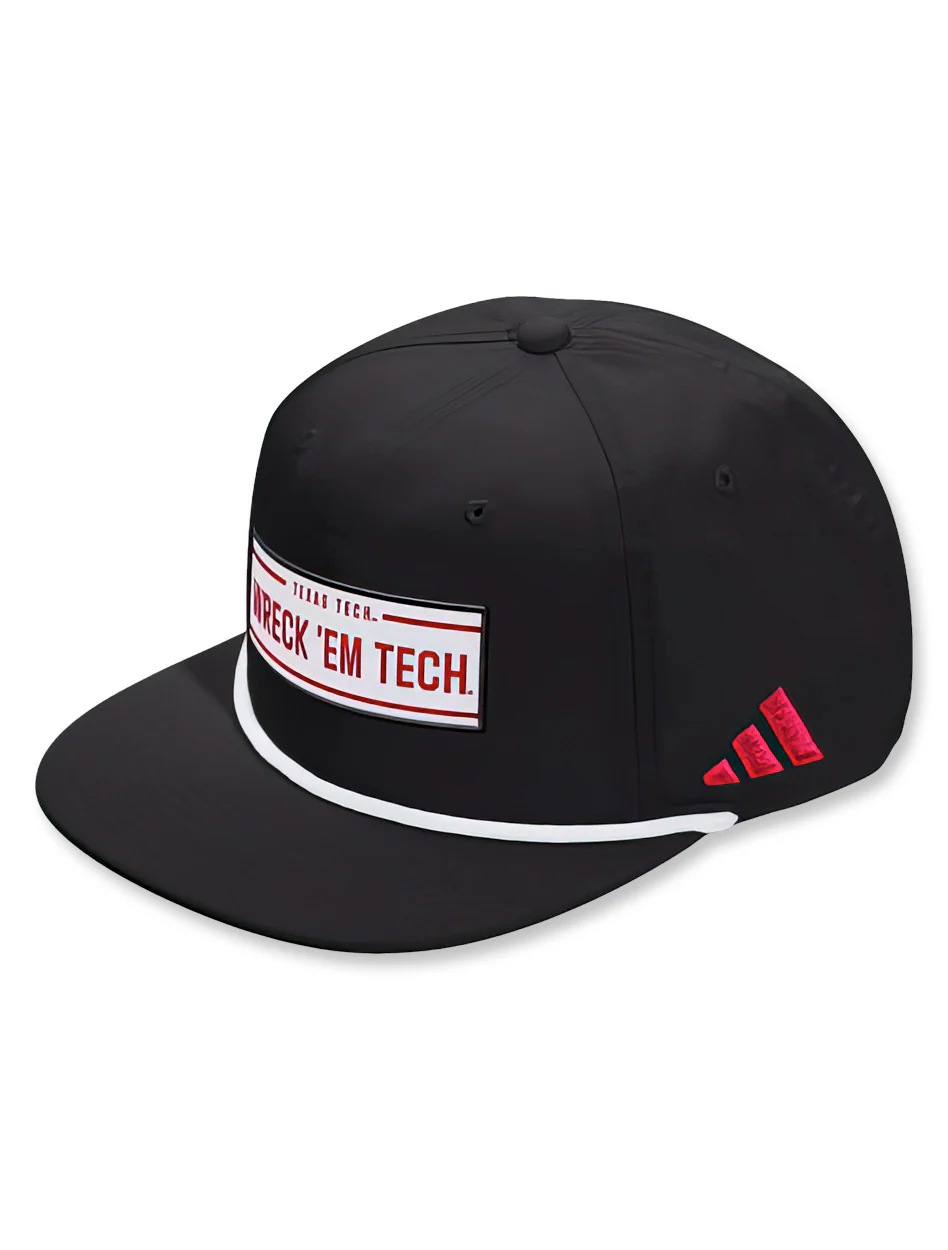 Adidas Texas Tech Wreck Em' Tech Rope Adjustable Hat
