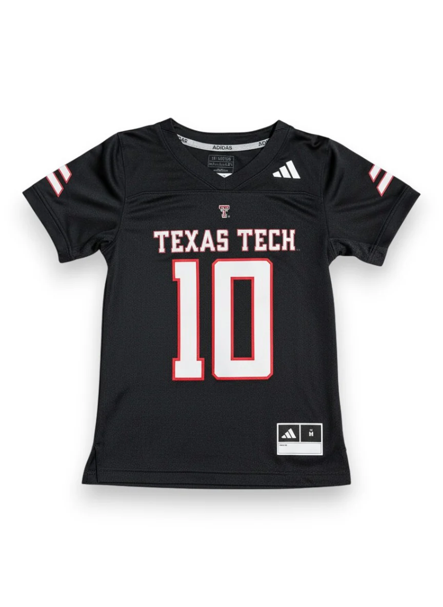 Adidas Texas Tech YOUTH NIL "Jacob Rodriguez" Black Football Jersey - Image 2