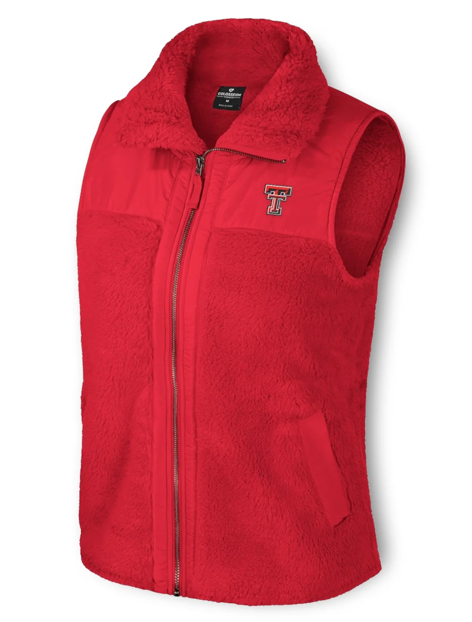 Arena Texas Tech "Ellen II" WOMEN'S Full Zip Sherpa Vest - Image 3
