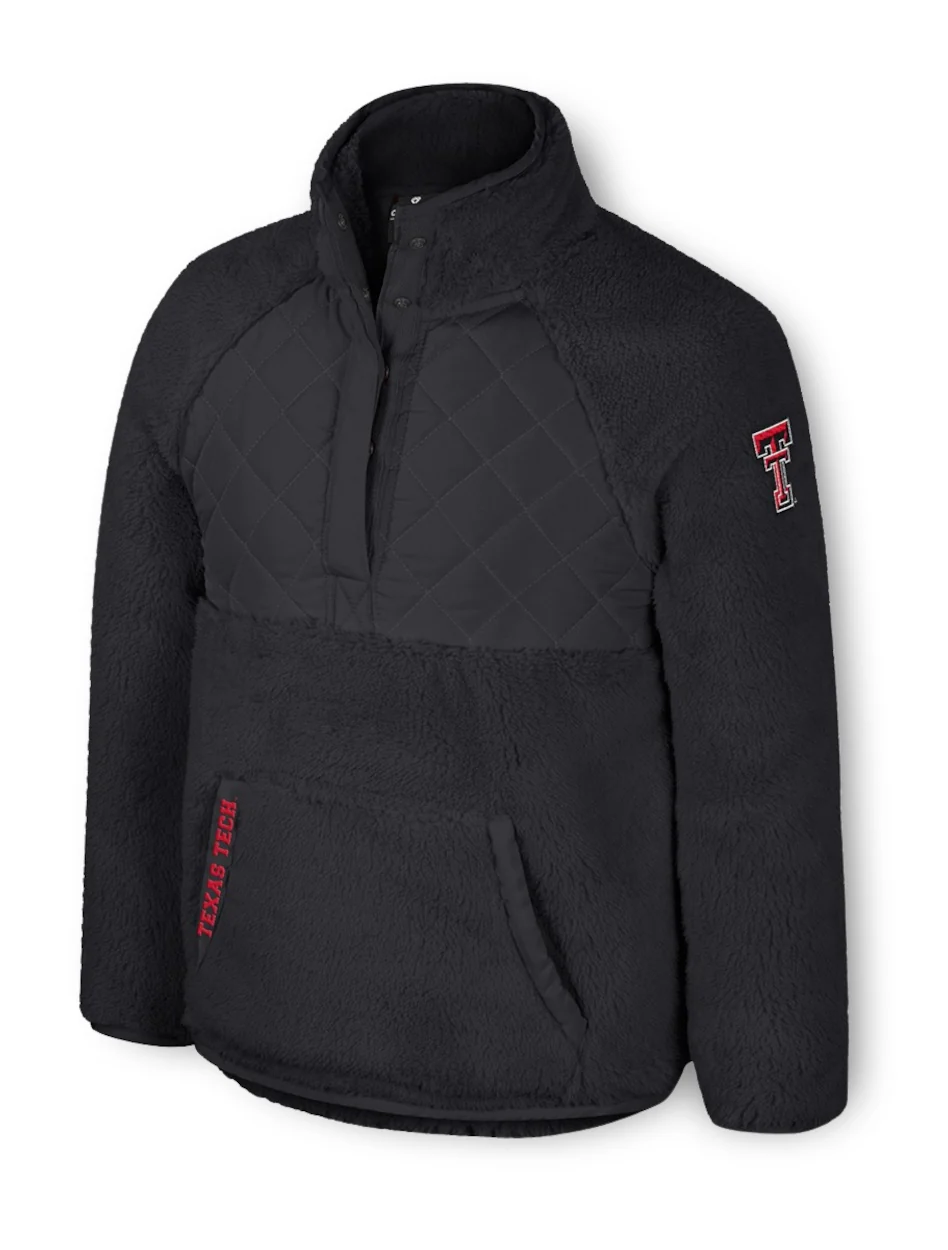 **Arena Texas Tech "Ellen" YOUTH Sherpa 1/2 Snap Sherpa Jacket