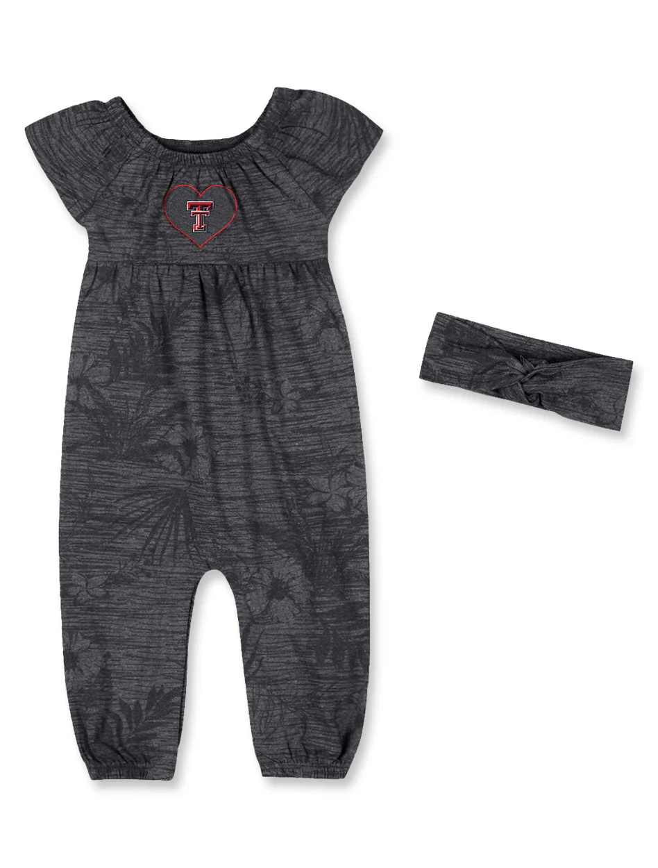 **Arena Texas Tech "Fern" Infant Romper and Headband Set