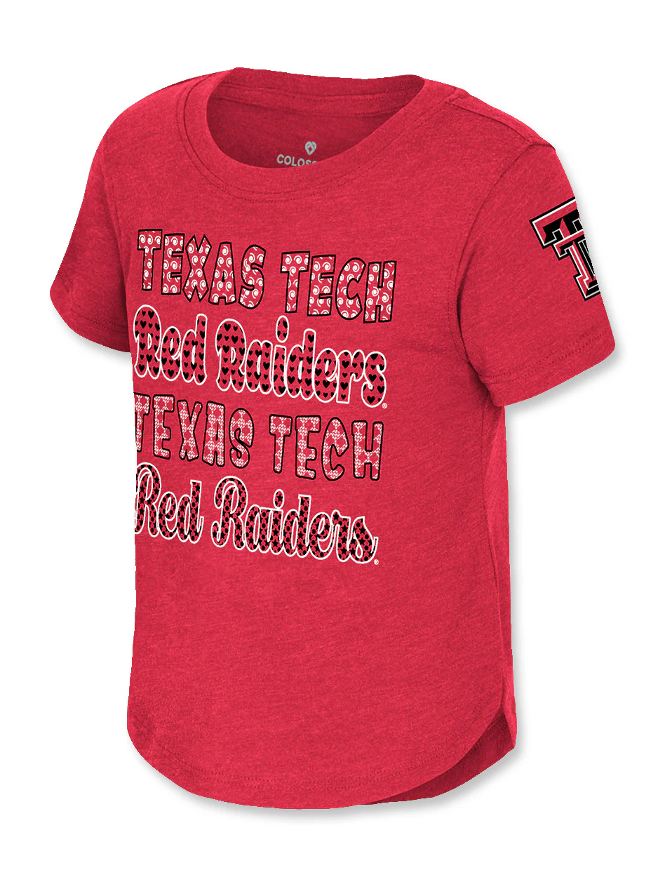 Arena Texas Tech "Flame Princess" Toddler Girls Short Sleeve Tee
