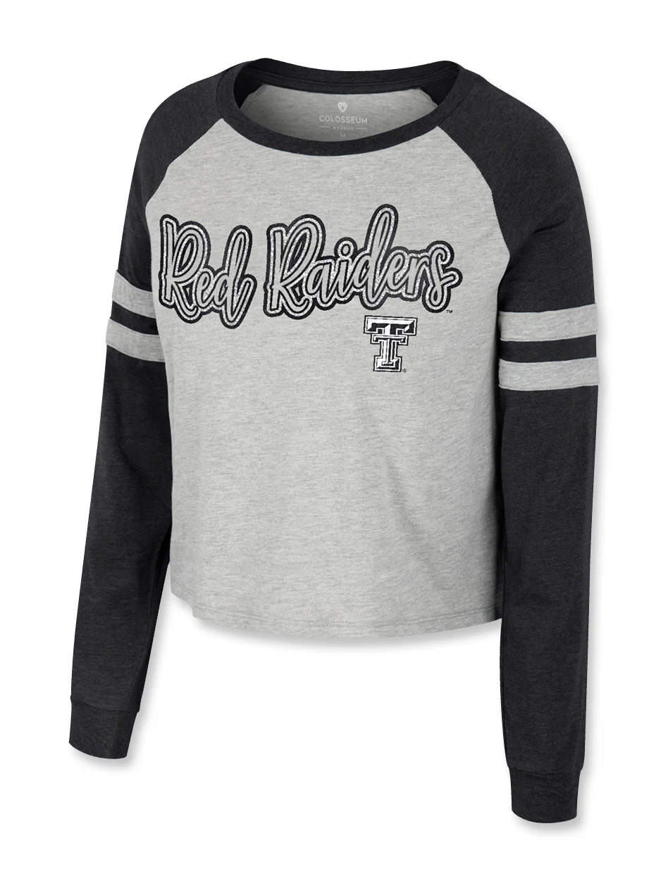 **Arena Texas Tech "I'm Gliding Here" Women's Cropped Long Sleeve T-Shirt