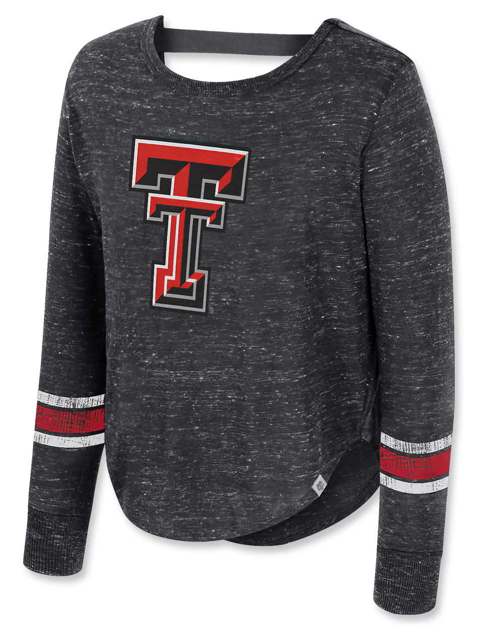 Arena Texas Tech "Jaine" YOUTH Cut Out Long Sleeve