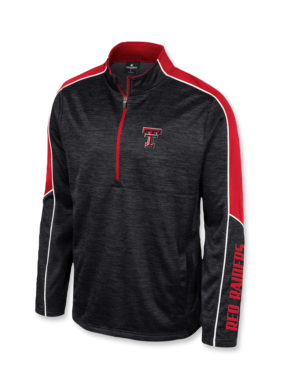 **Arena Texas Tech "Kyle" Men's Marled 1/2 Zip Pullover