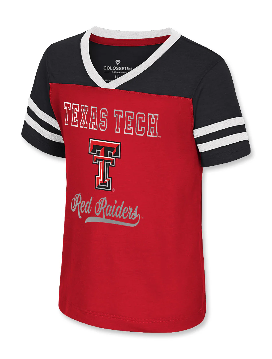 Arena Texas Tech "Princess Bubblegum" Youth Girls Bling Short Sleeve Tee