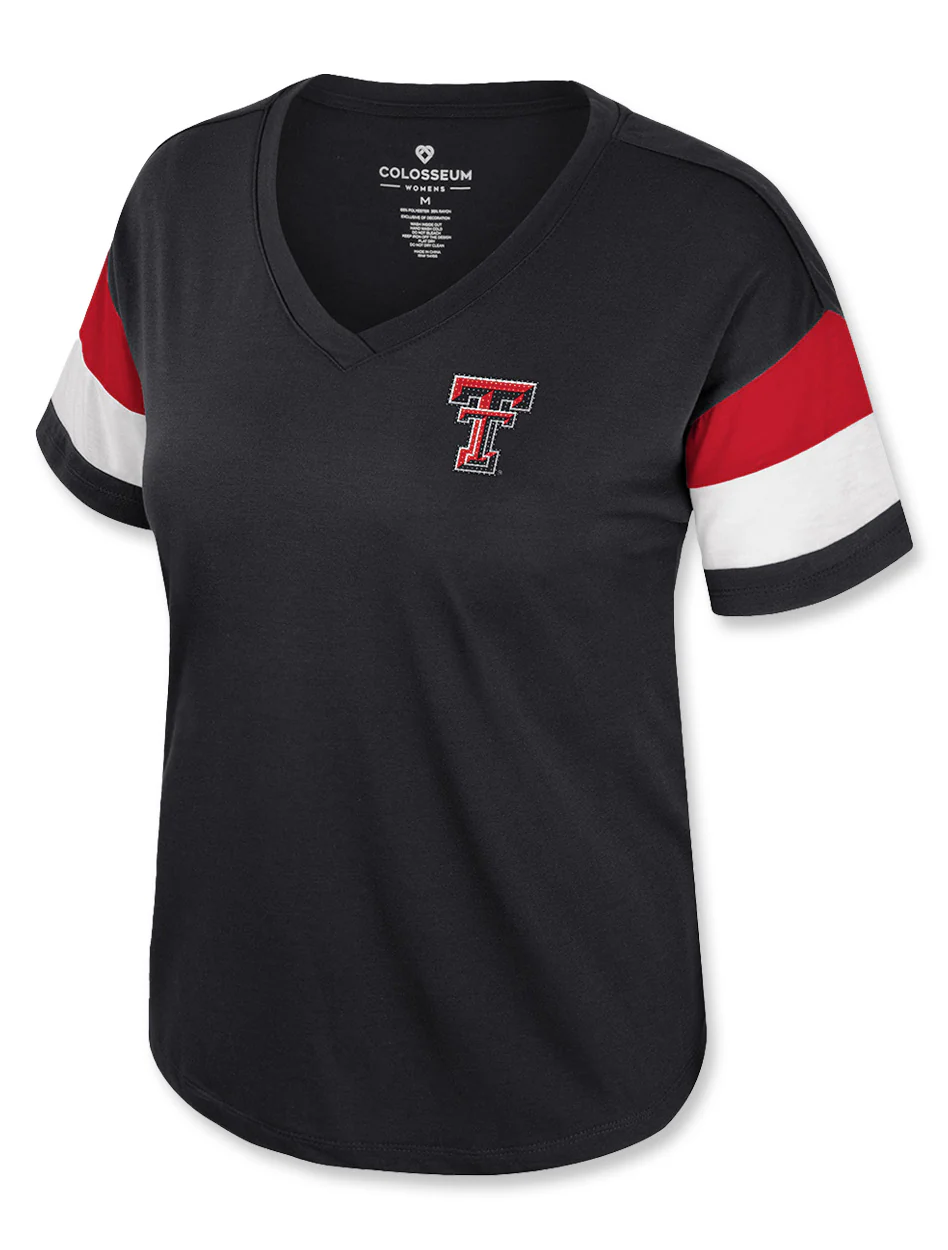 Arena Texas Tech "Sparkle" Women's V-Neck T-Shirt