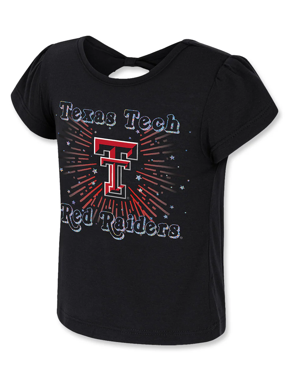 **Arena Texas Tech "Sparkles" Toddler Girls Short Sleeve Top