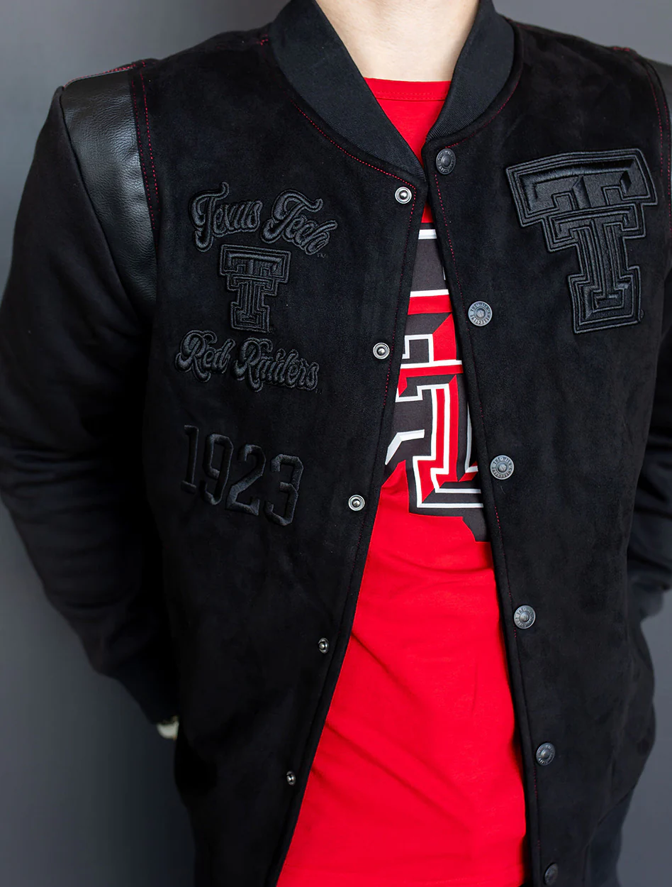 Texas Tech Arena Suede Fleece Bomber Jacket - Image 2