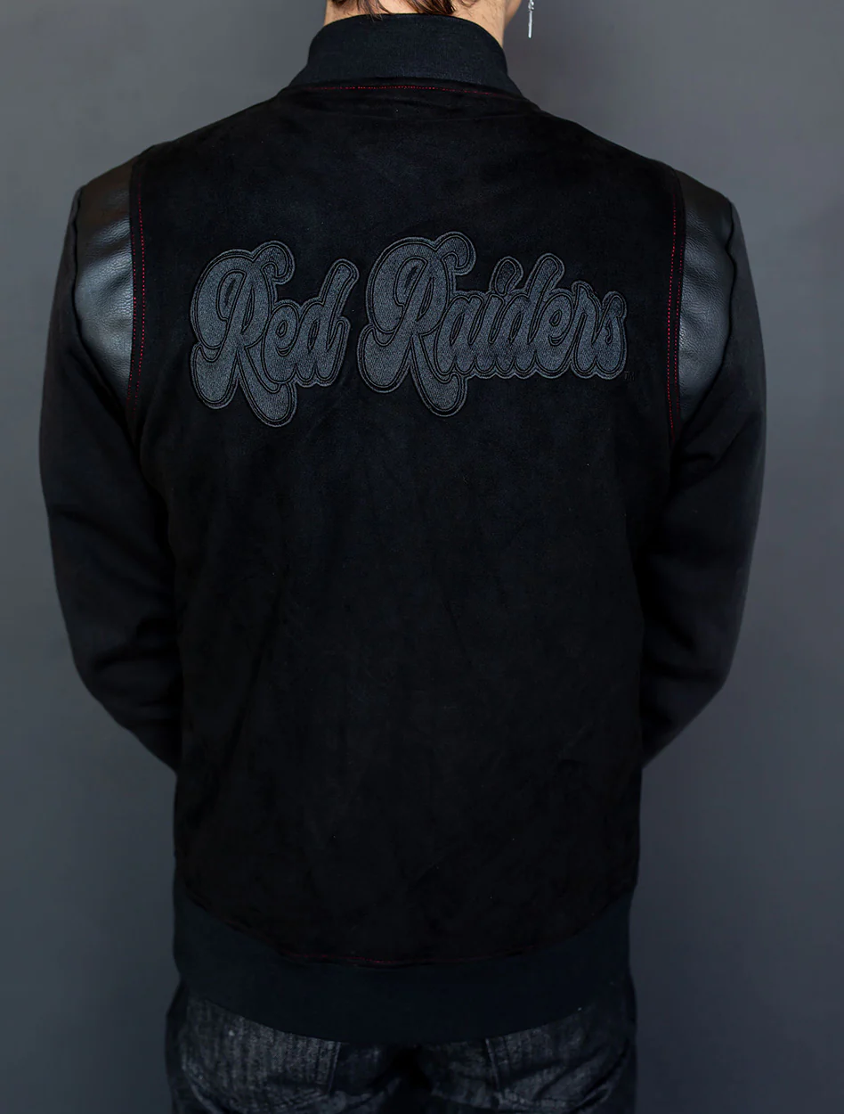 Texas Tech Arena Suede Fleece Bomber Jacket - Image 3