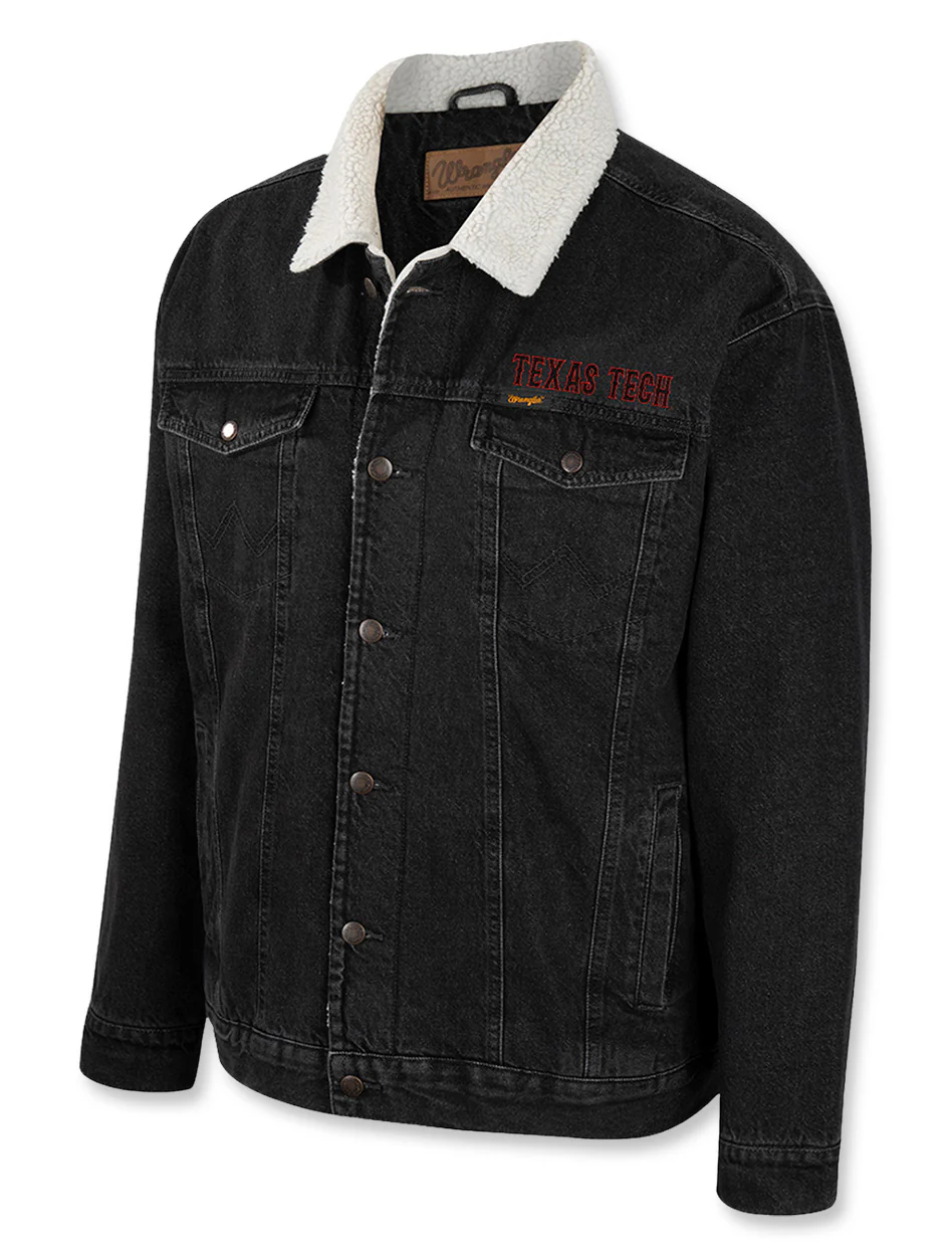 **Arena Texas Tech Wrangler "Western" Men's Sherpa Lined Denim Jacket