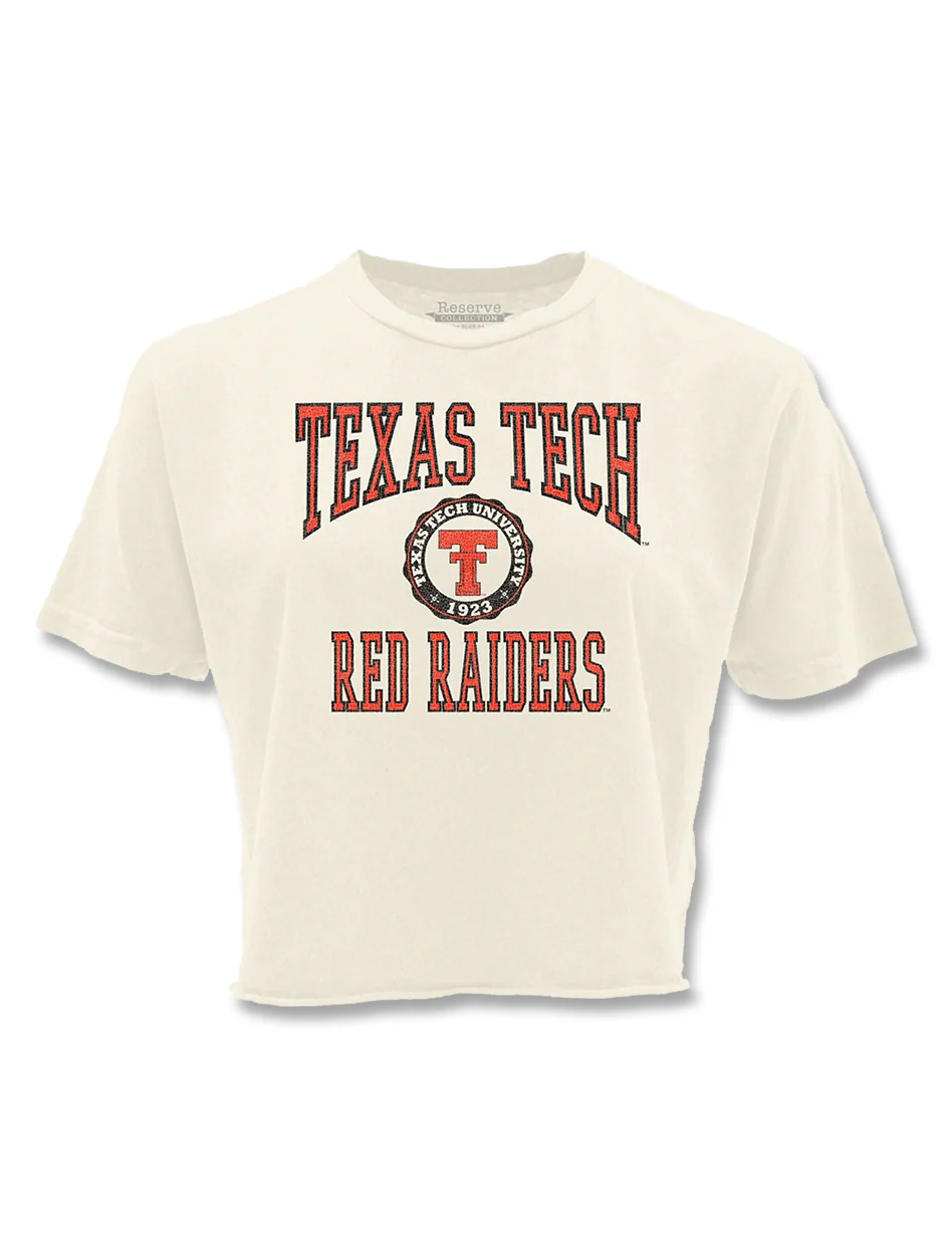 Texas Tech Vault "Old College Seal" Throwback Crop Top