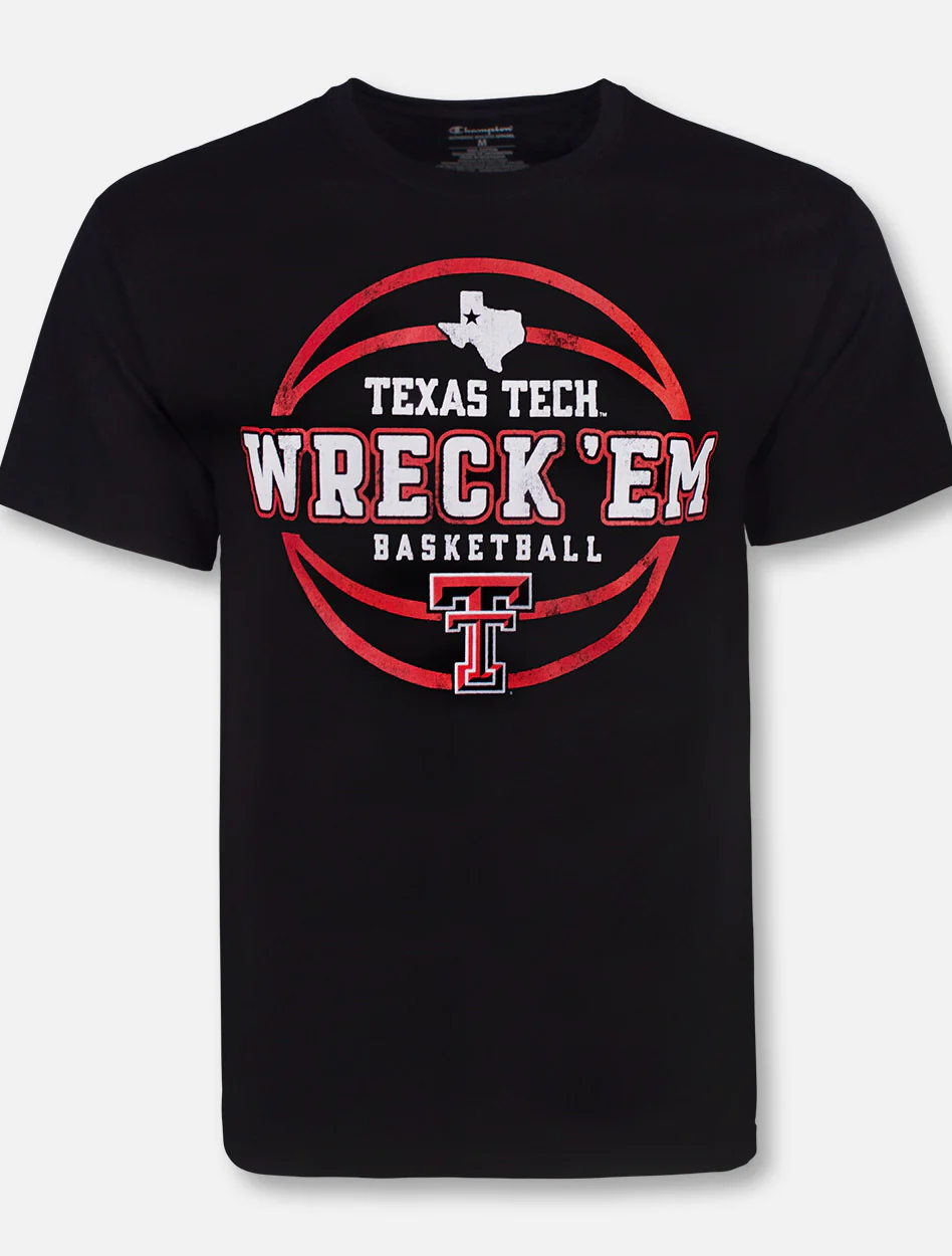 Texas Tech Red Raiders Wreck 'Em Basketball T-Shirt - Image 3