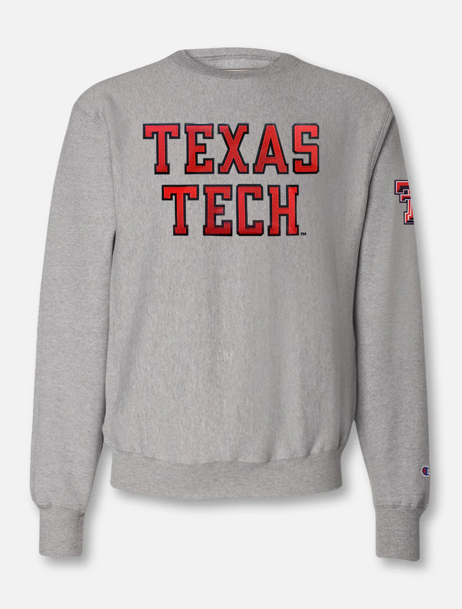 Champion Texas Tech "Rugged Football" Font Twill with Sleeve Print Reverse Weave - Image 3