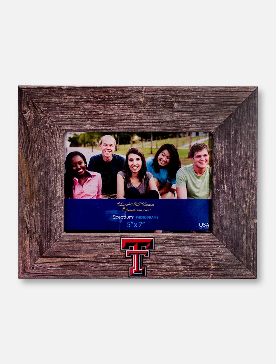 Churchill Classics Texas Tech Red Raiders Double T Barnwood 5"x7" Horizontal Frame