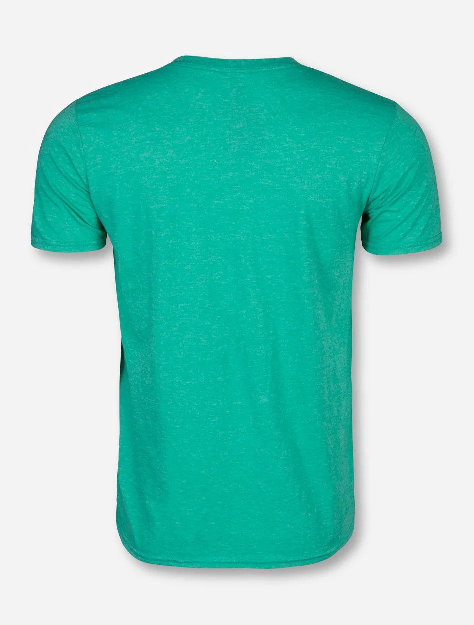 Classic Texas Tech Arch in White on Irish Green T-Shirt - Image 2
