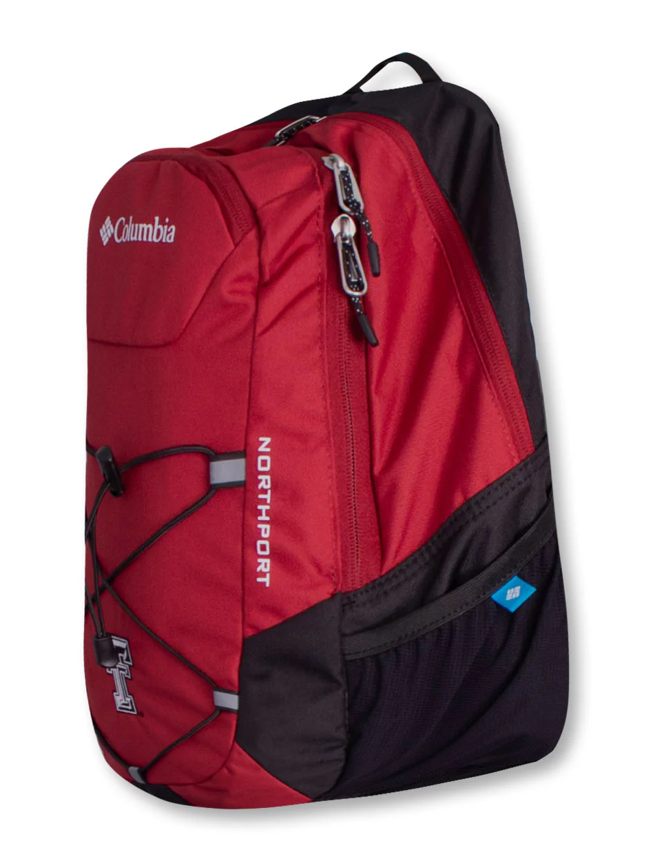Columbia Texas Tech "Northport" Black and White Double T Backpack - Image 3