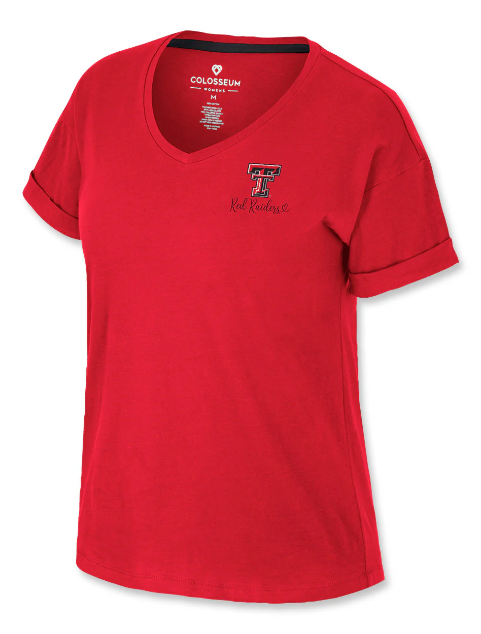 **Arena Texas Tech "Tiara" Oversized V-Neck T-Shirt - Image 2