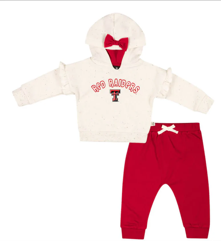 **Texas Tech "Wrapped in a Bow" INFANT Sweatshirt & Pants Set