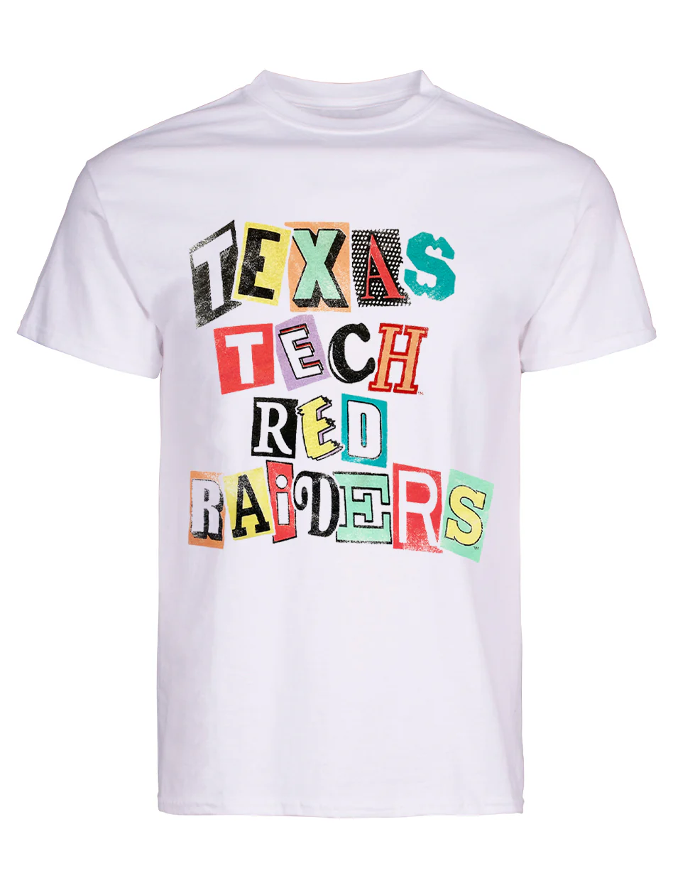 Texas Tech Red Raiders "Ransom Note" White T-Shirt