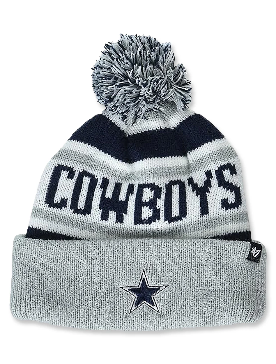 Dallas Cowboys "Hangtime" YOUTH Cuff Knit Pom Pom Beanie